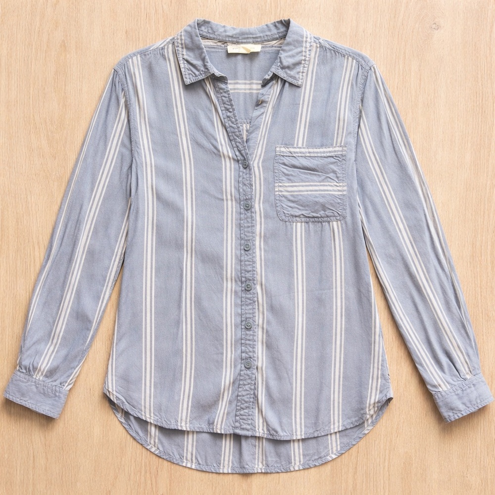 BeachLunchLounge Blue Striped Button Down